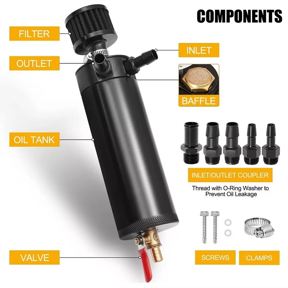 Oil Drain Tank - GOODT37C Reservatório Universal de Alumínio com